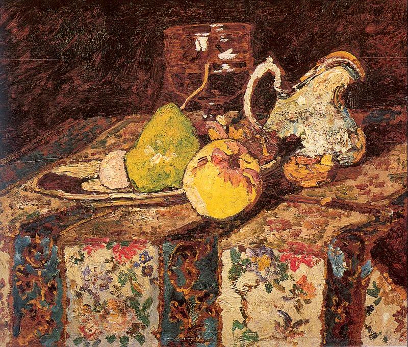 Monticelli, Adolphe-Joseph Still Life with White Pitcher oil painting picture